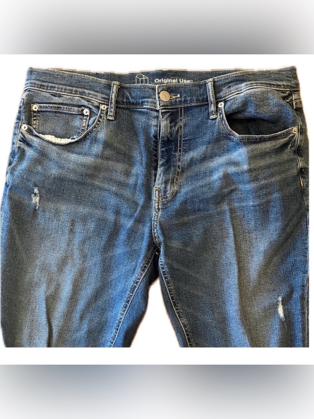 Original Use Men's Distressed Relaxed Denim